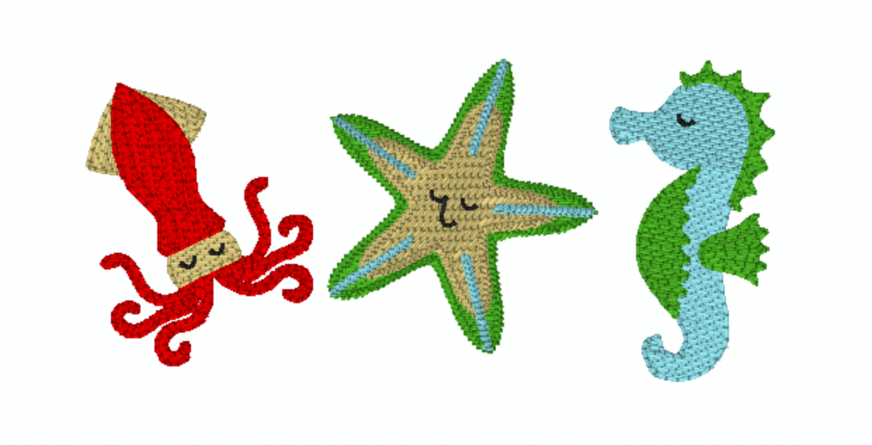 Summer Sea Life Trio